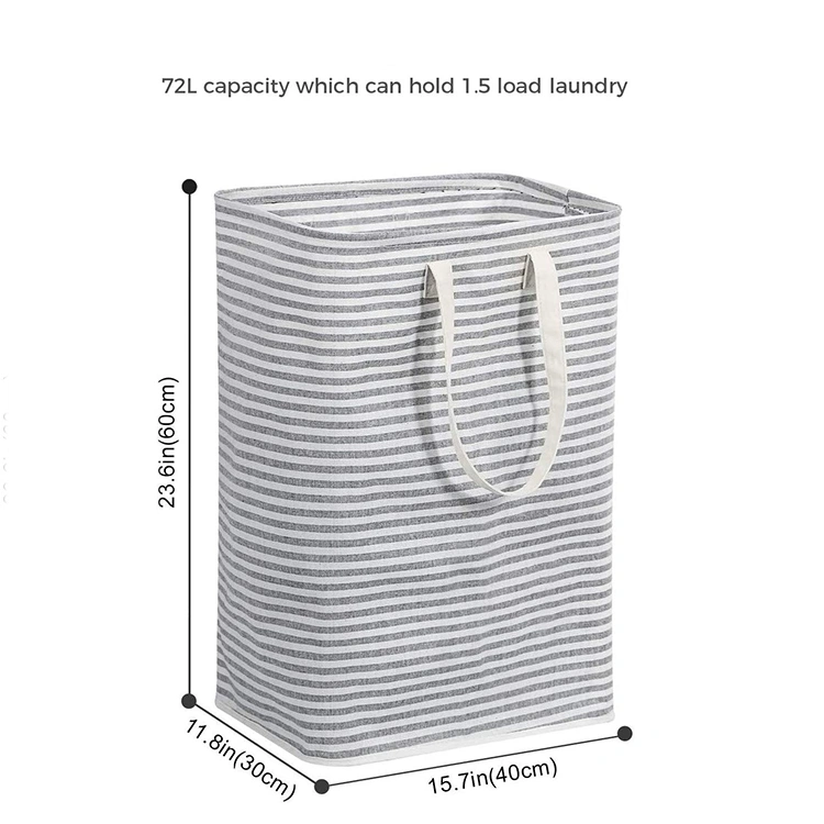 Collapsible Fabric Laundry Hamper Clothes Toy Storage Box Laundry Basket for Home