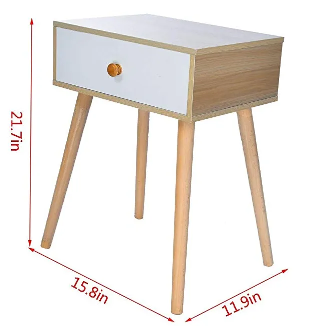Simple Single Drawer Cabinet, Storage Nightstand Cabinet Organizer Living Room Bedroom Furniture