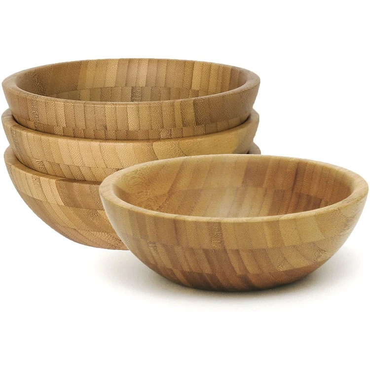 Wholesale Household Kitchen Utensils Travel Dessert Bamboo System Bowls Set