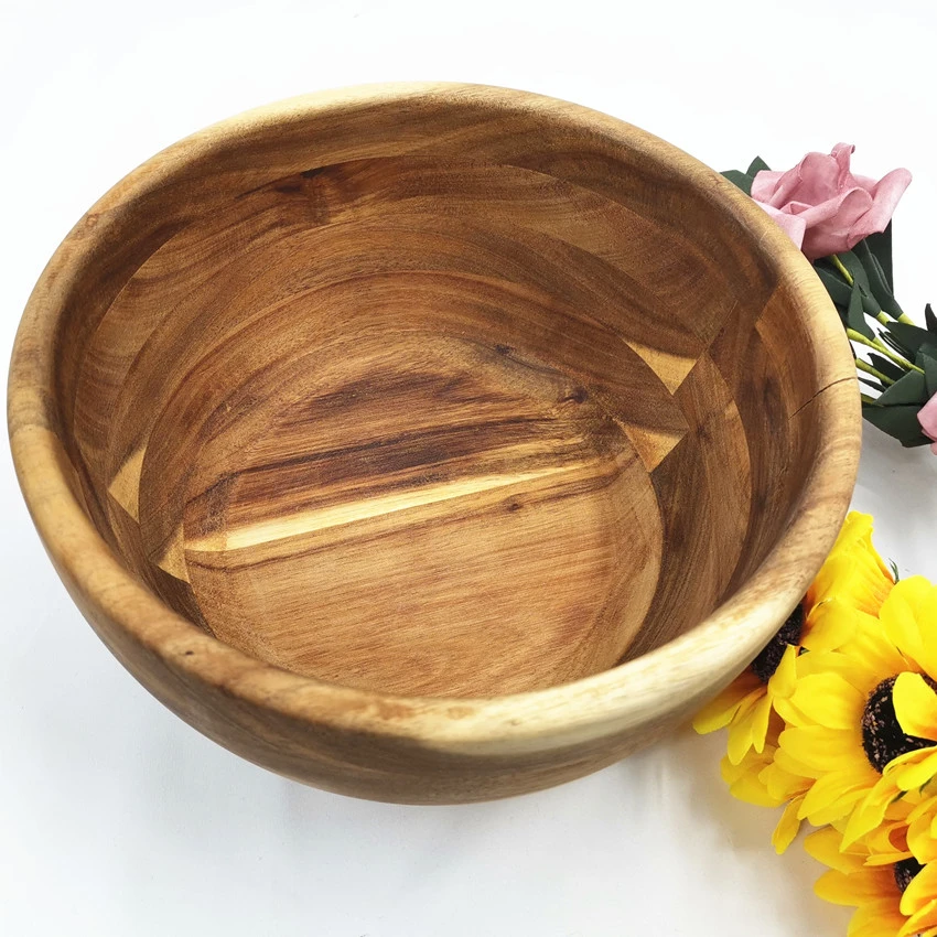 Manufacturers Wholesale High Quality Bamboo Serving Salad Bowl for Fruits or Salads