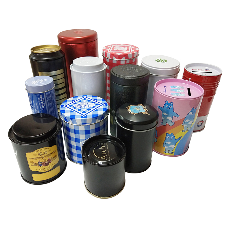 Wholesale Round Chocolate Tin Can / Biscuit Tin / OEM Cosmetic Tin
