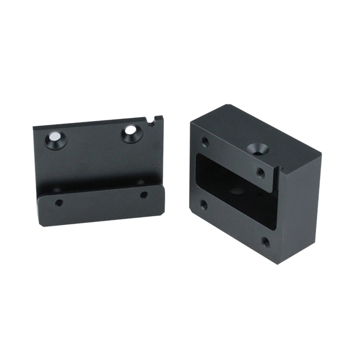 Anodized black aluminum products CNC lathe machining anodized aluminum part for CNC router rear plate housing
