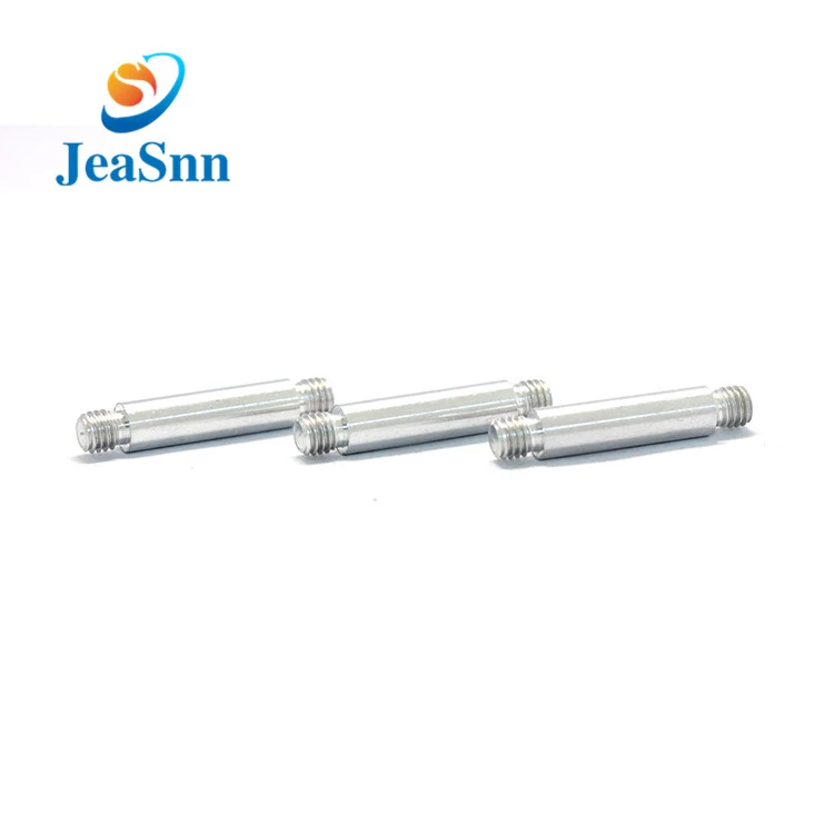 3mm Threaded Steel Shaft with White Zinc-Plated