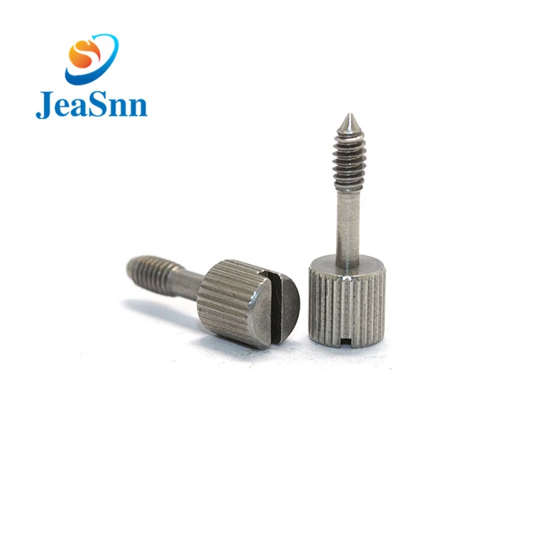 Stainless Steel Slotted Straight Knurled Thumb Screw M4 Fastener with Nickel Plated