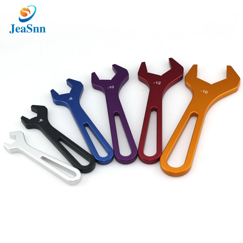 Anodized color adjustable wrench aluminum an fitting wrench for auto