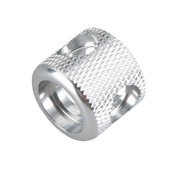 Custom m8 thumb knob screw red anodized cnc machined aluminum knurled knob angle adjusting knob