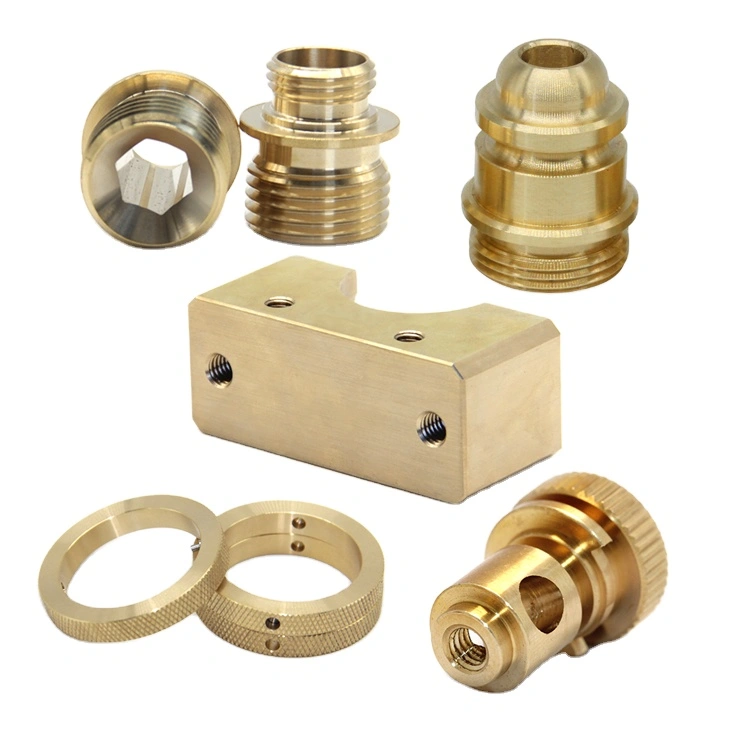 High quality cnc cnc lathe machine brass lathe part threaded turning brass parts
