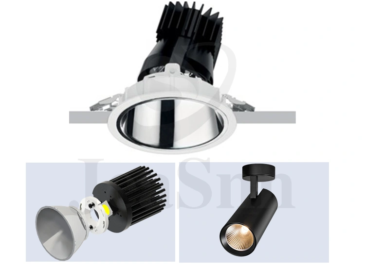 Black anodized Downlight thin small heatsink 80mm 50mm 40mm 20mm round aluminum pin fin heatsink lighting round heat sink
