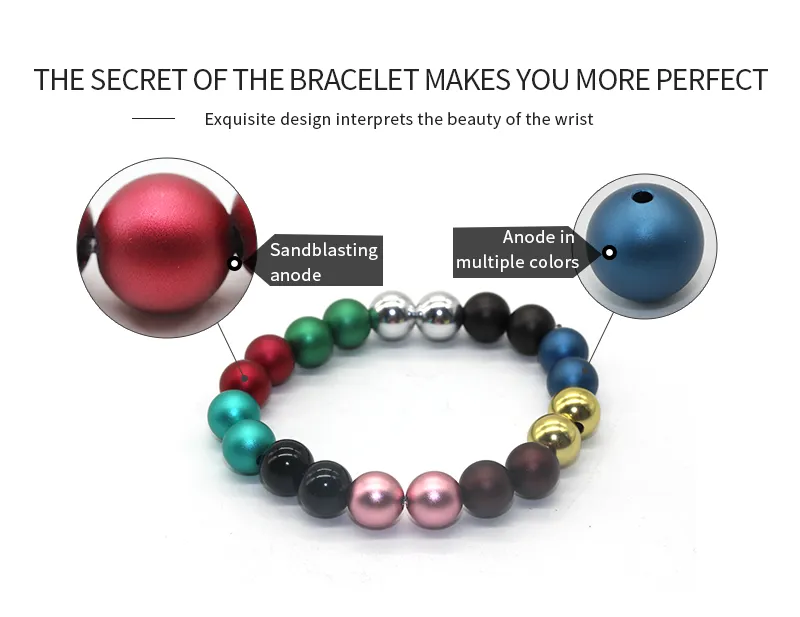Wholesale beads aluminium round beads for jewelry making