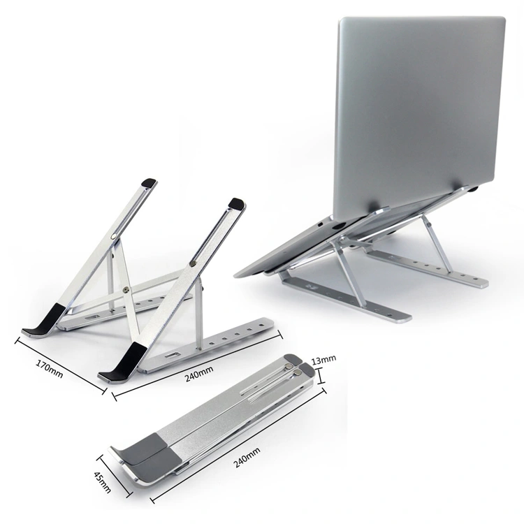 Custom aluminum alloy notebook support base aluminum laptop stand foldable portable laptop stand