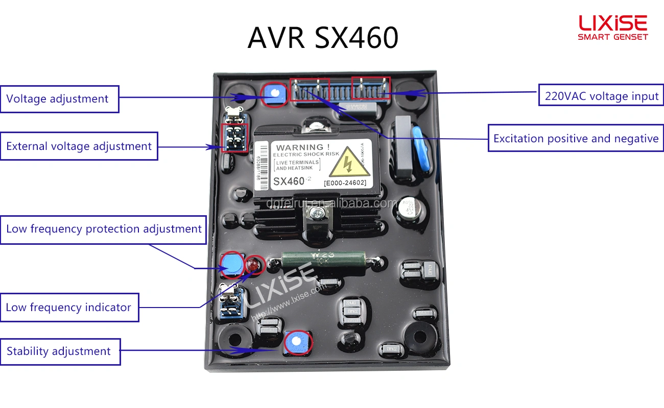 Generator Spare Parts AVR SX460 Diesel Genset Auto Voltage Regulator