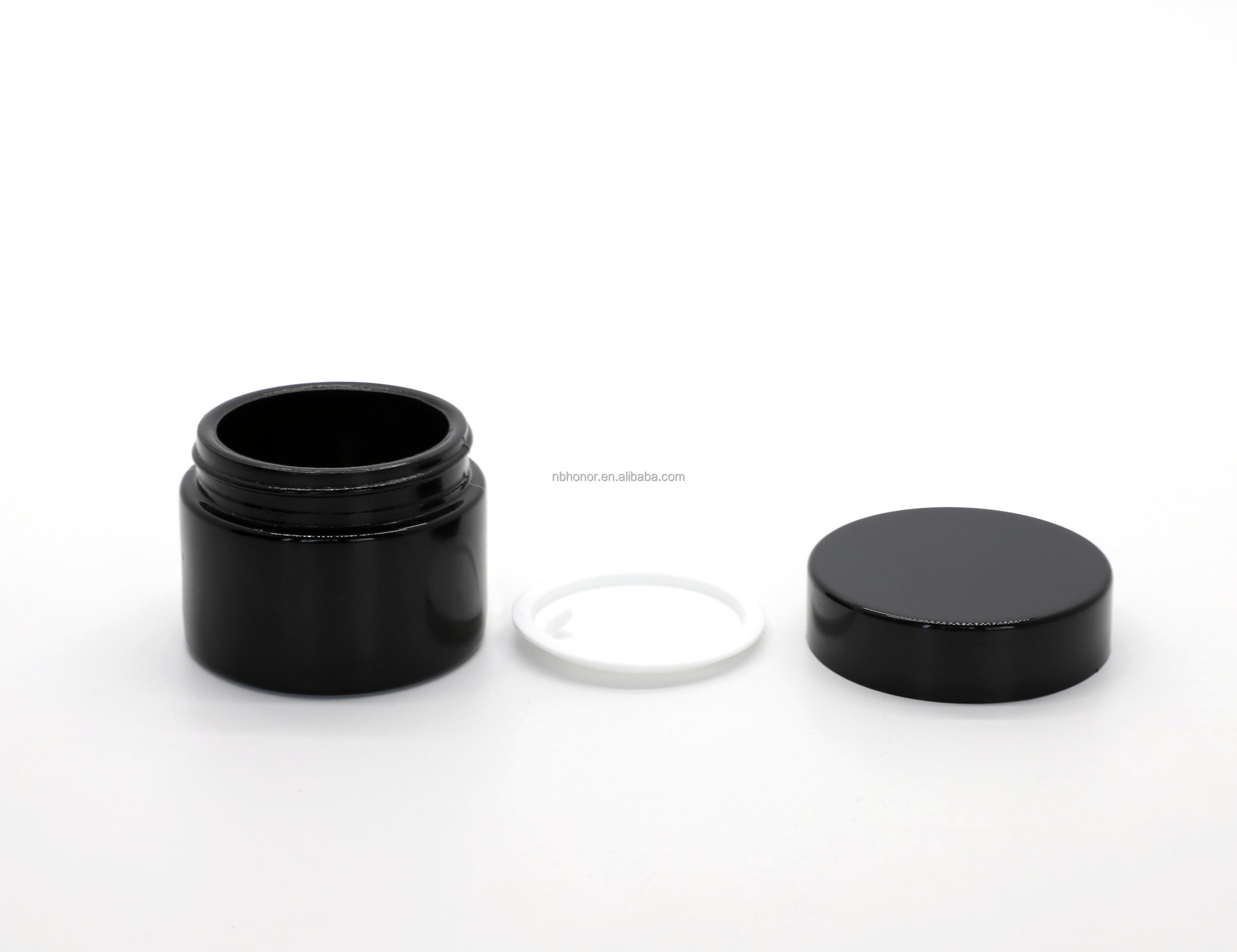 black glass bottle