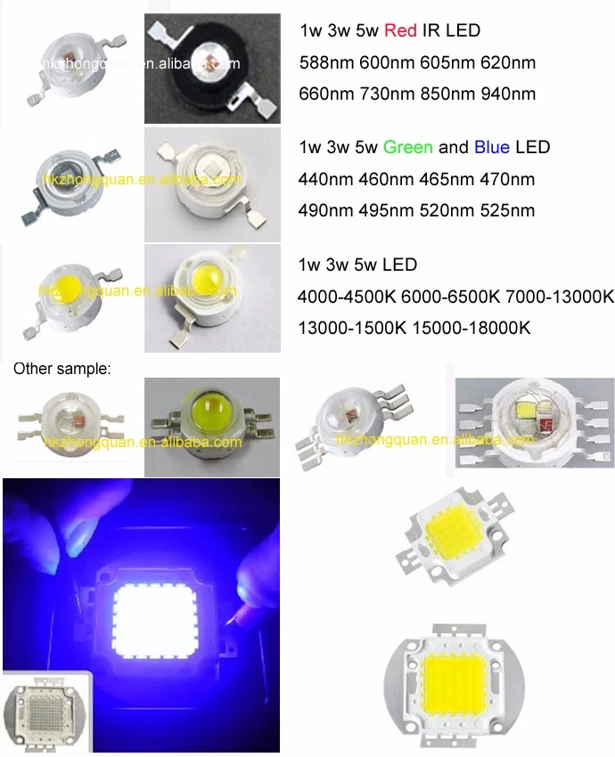 LED Beads Production LED Light Diodes Supplier 3 Watts LED Chip 6000K Bridgelux Epistar LED 3W PCB 45mil