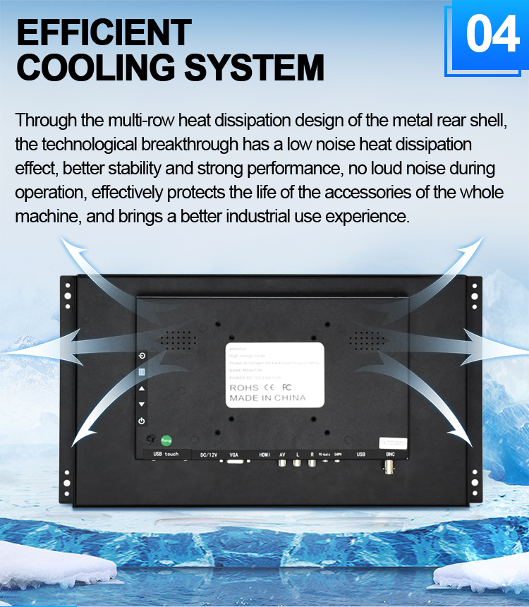 Superior performance vesa wall mount hd 15 6 inch touch screen monitor