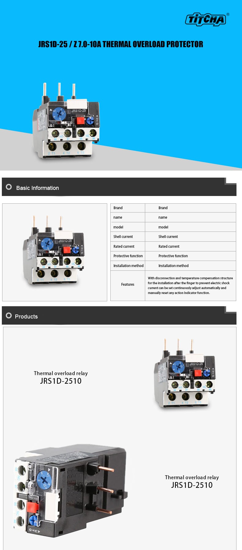 JRS1D-25 / Z 7.0-10A thermal relay