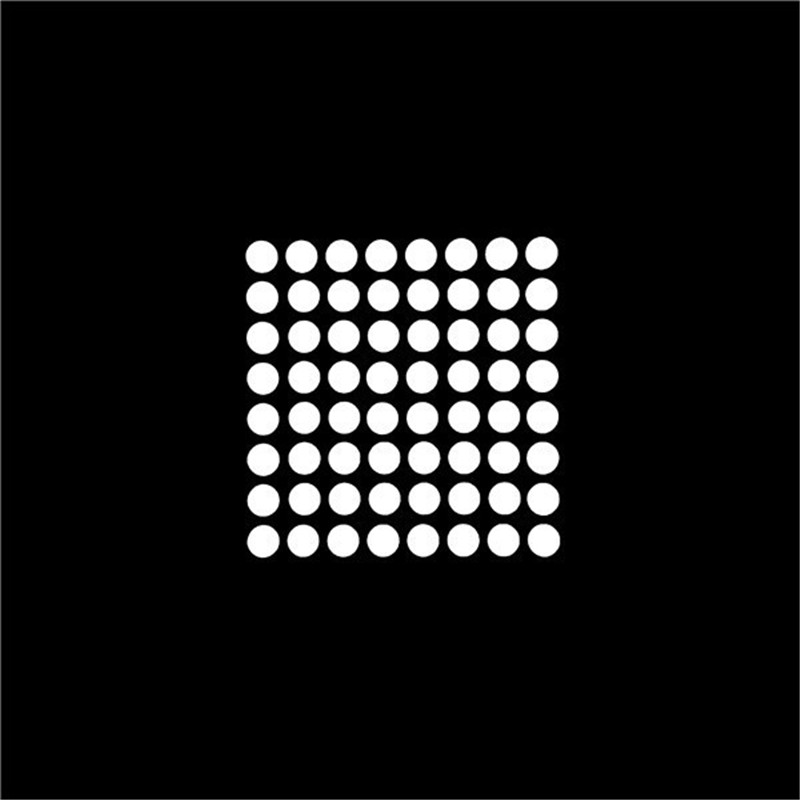 5mm round LED dots on 8x8 dot matrix display