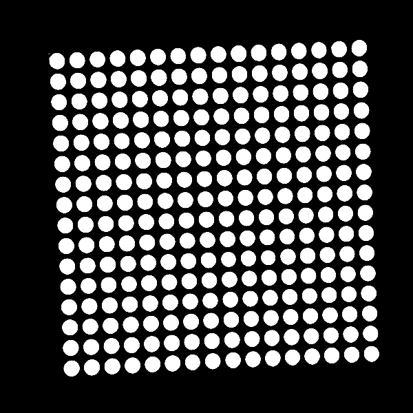 64x64x7.5mm 3mm RGB LED Dot Matrix dimensions