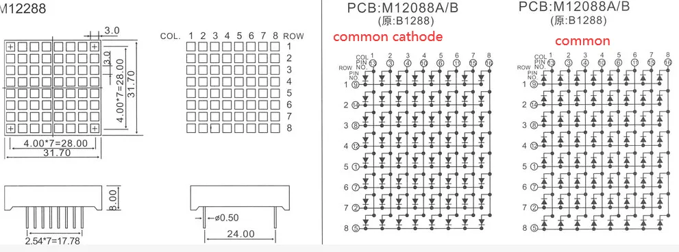 Features of 3mm LED Matrix Display including low power consumption and uniform brightness