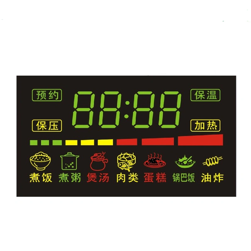 Orange pink purple custom alphanumeric LED display colors