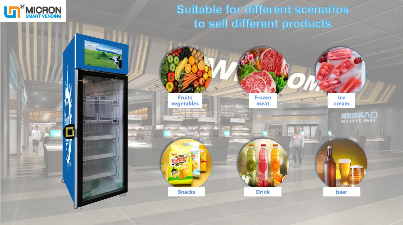 frozen smart fridge vending vegetable vending machine