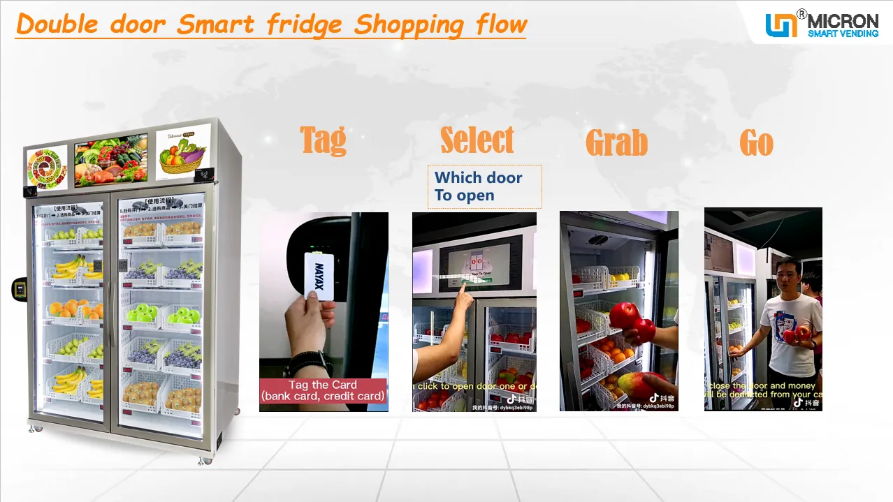 smart retail fridges vending machine for sale yogurt