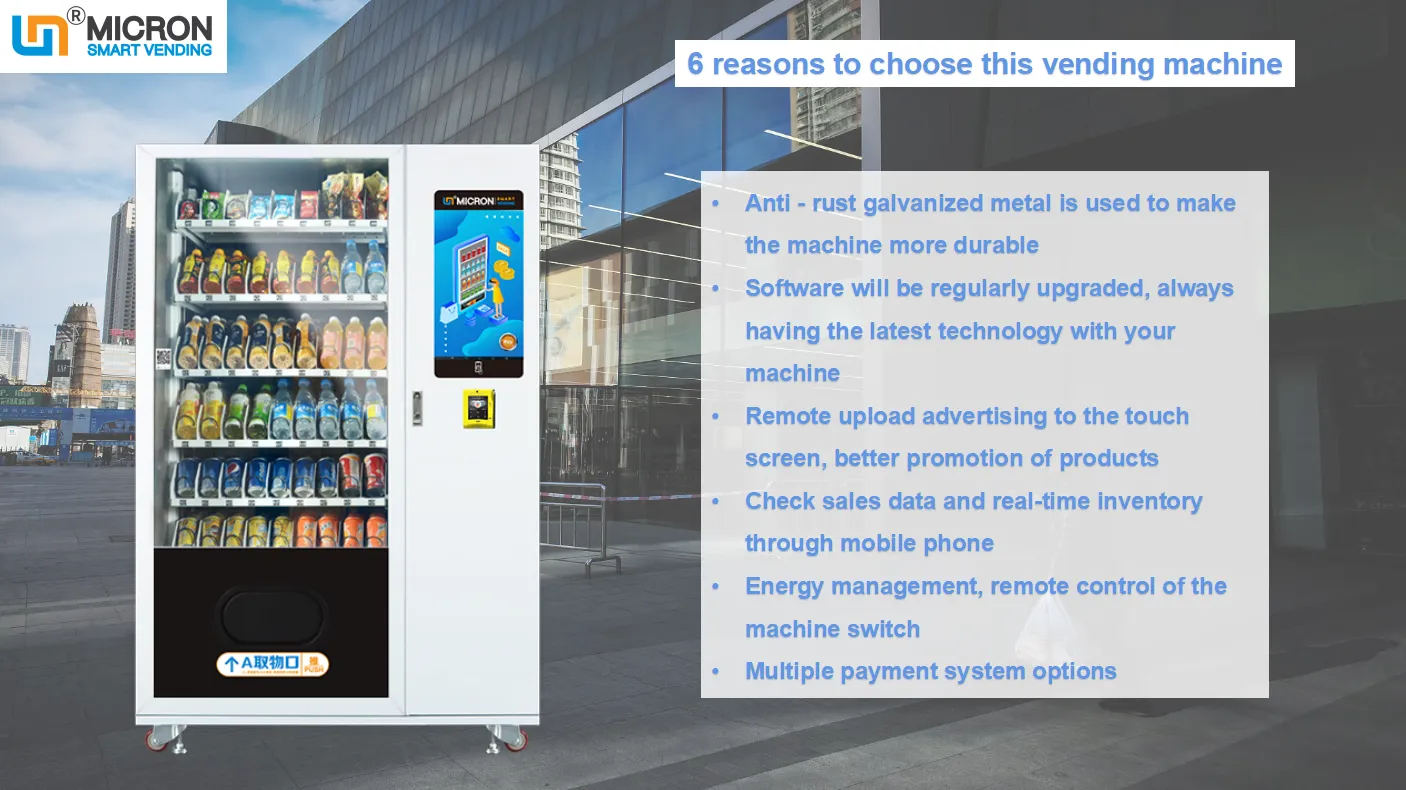new style touch screen vending machine for snack and drink