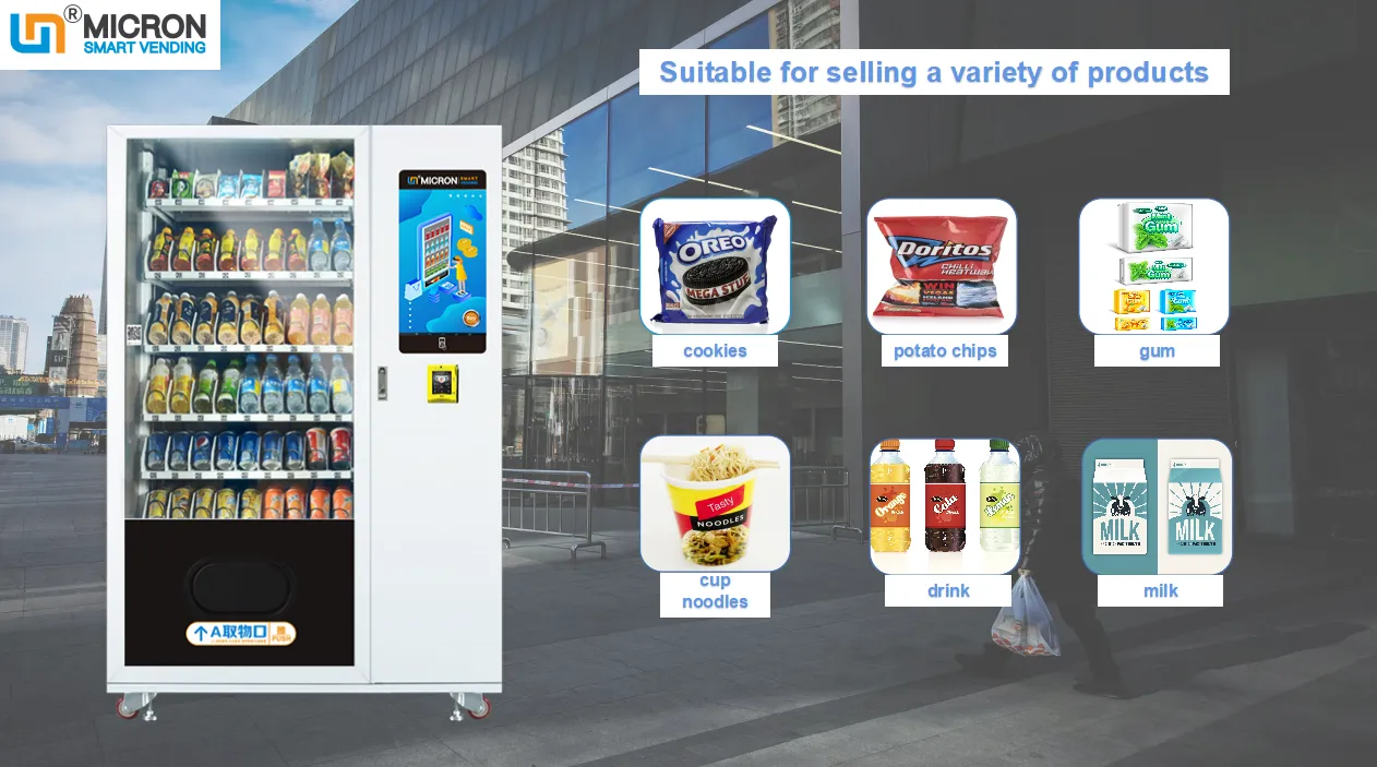 new style touch screen vending machine for snack and drink