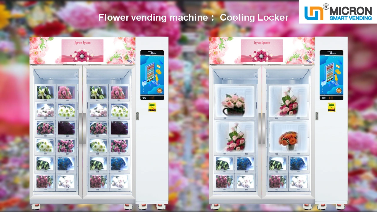 Customized cooling locker flower vending machine