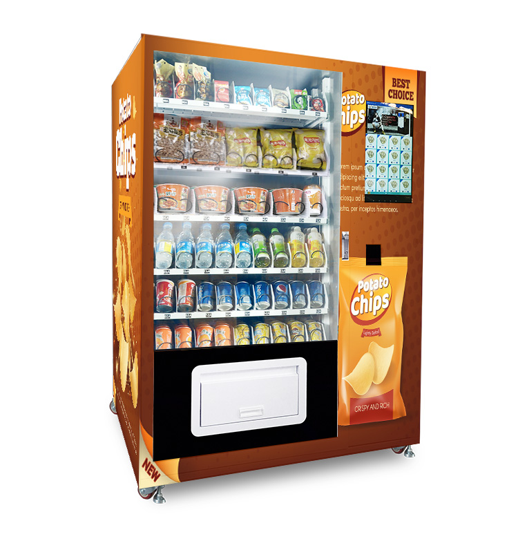 Micron smart candy vending machine with conveyor belt