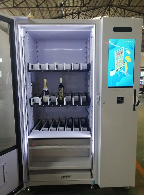 wine glass bottle beer vending machine elevator lift