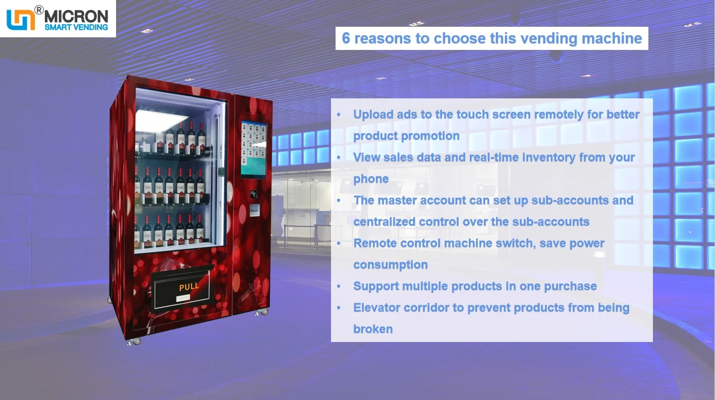wine glass bottle beer vending machine elevator lift