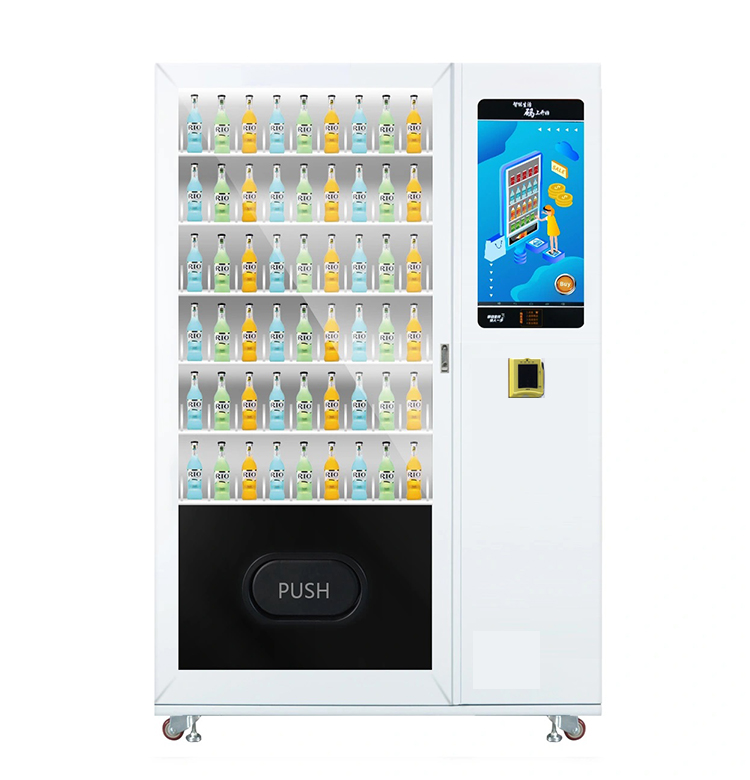 glass bottle alcohol wine vending machine with elevator