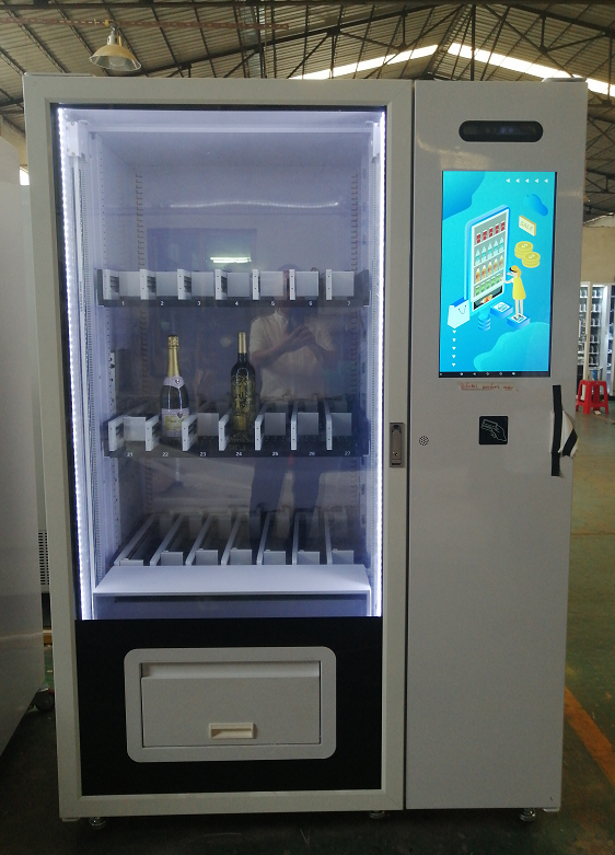 glass bottle alcohol wine vending machine with elevator