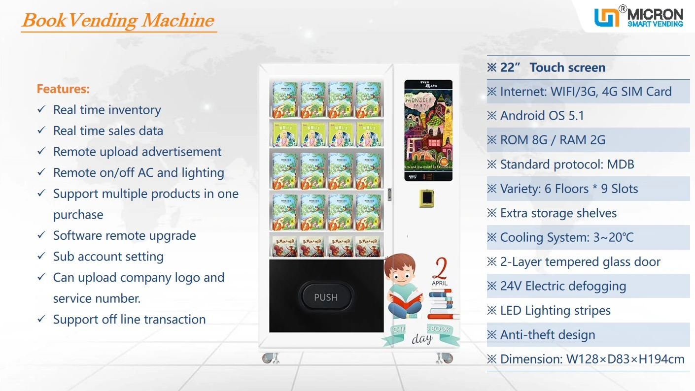 touch screen smart book vending machine supplier