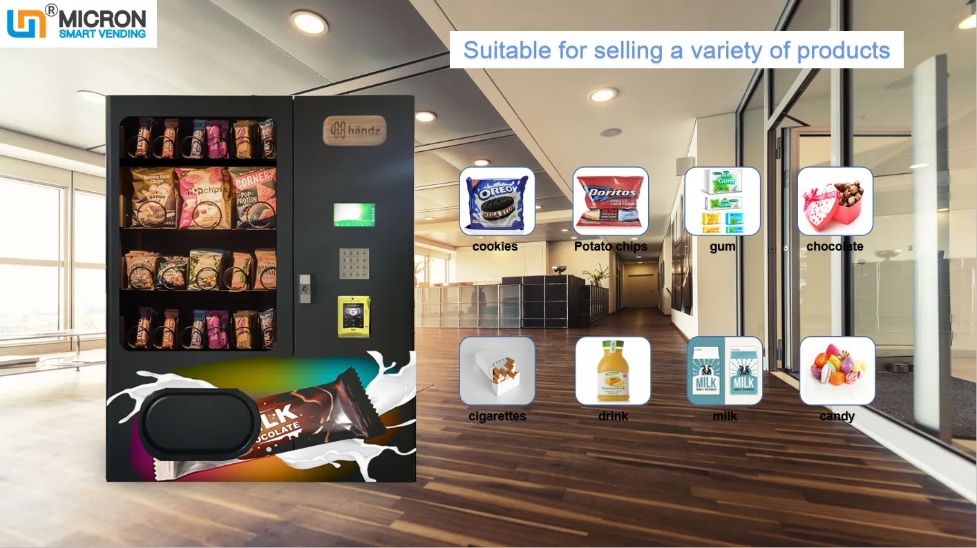 Il distributore automatico di lettori di carte può vendere snack e bevande