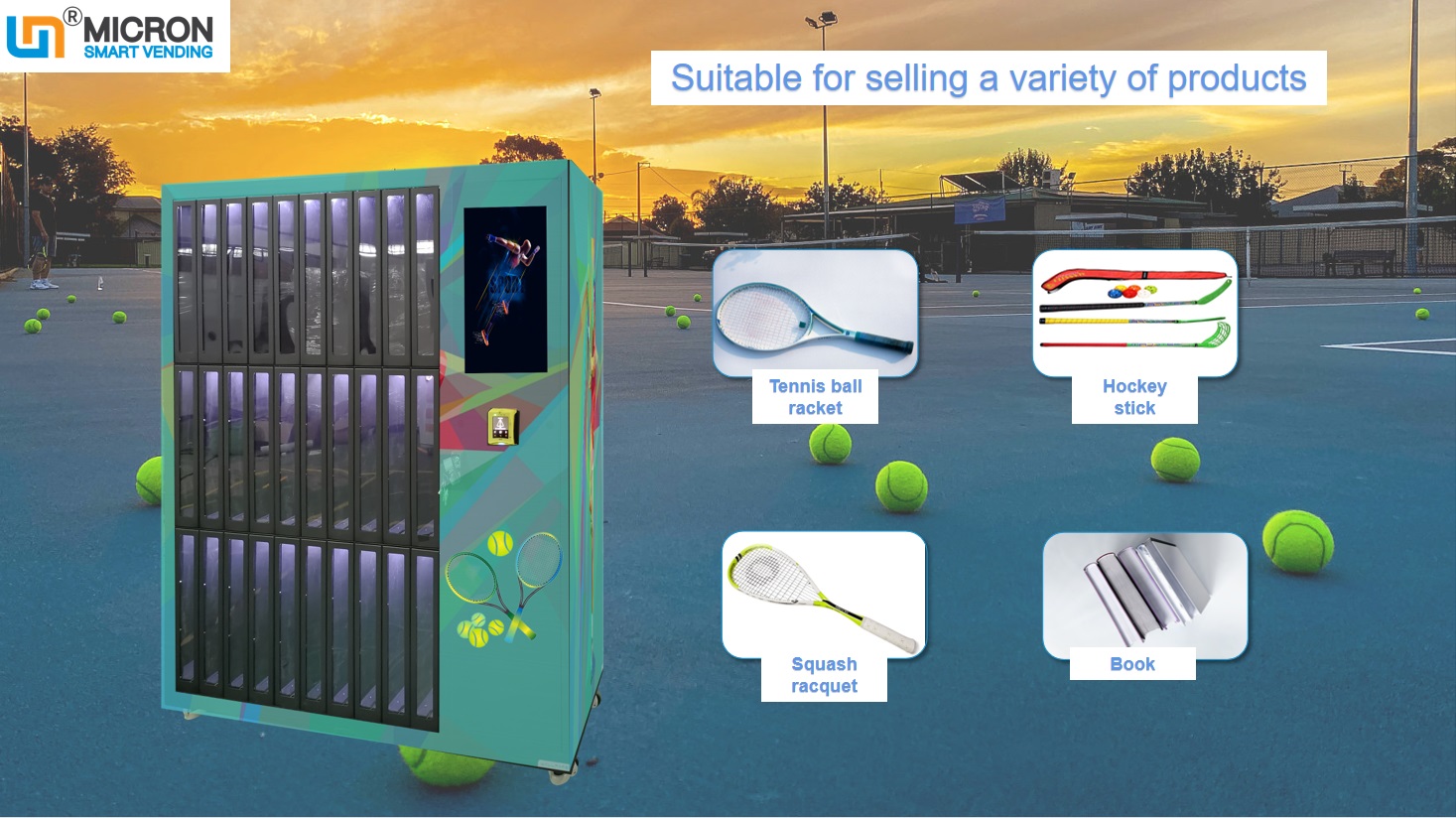 locker vending machine sale book tennis sports goods
