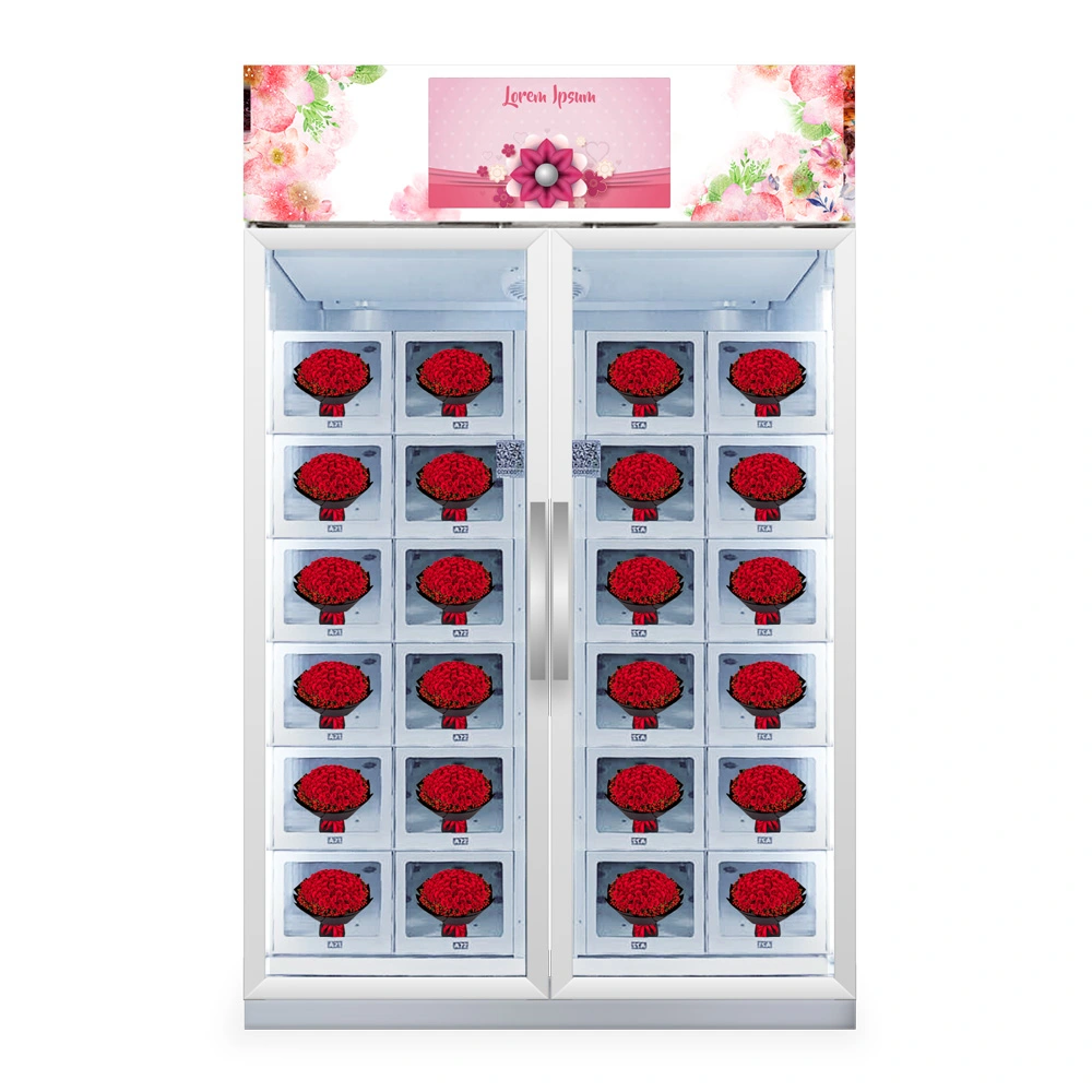 Custom locker fresh flower vending machine touch screen