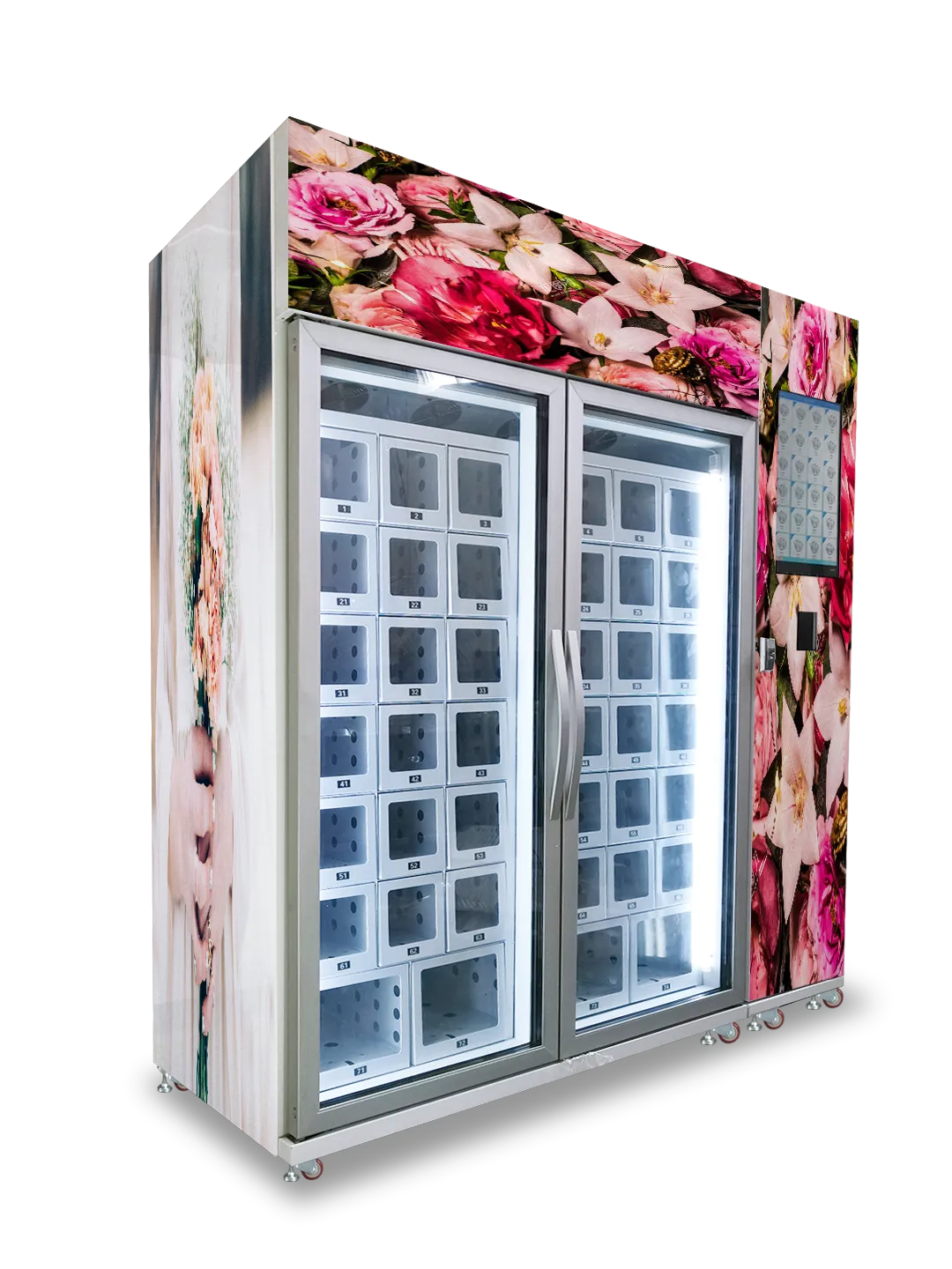 Custom locker fresh flower vending machine touch screen
