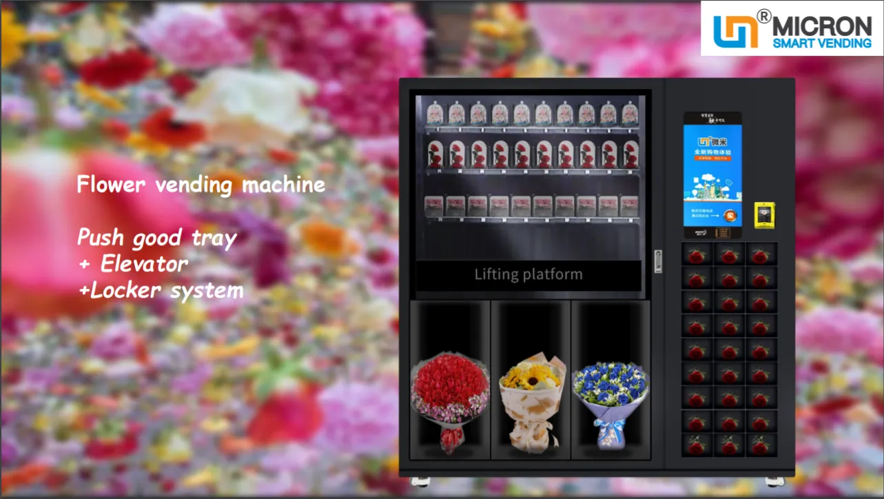 cooling locker vending flower vending machine with elevator