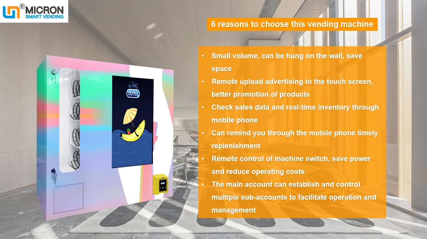 mini durex condom vending machine credit card reader