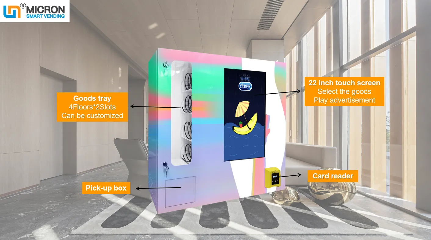 mini durex condom vending machine credit card reader