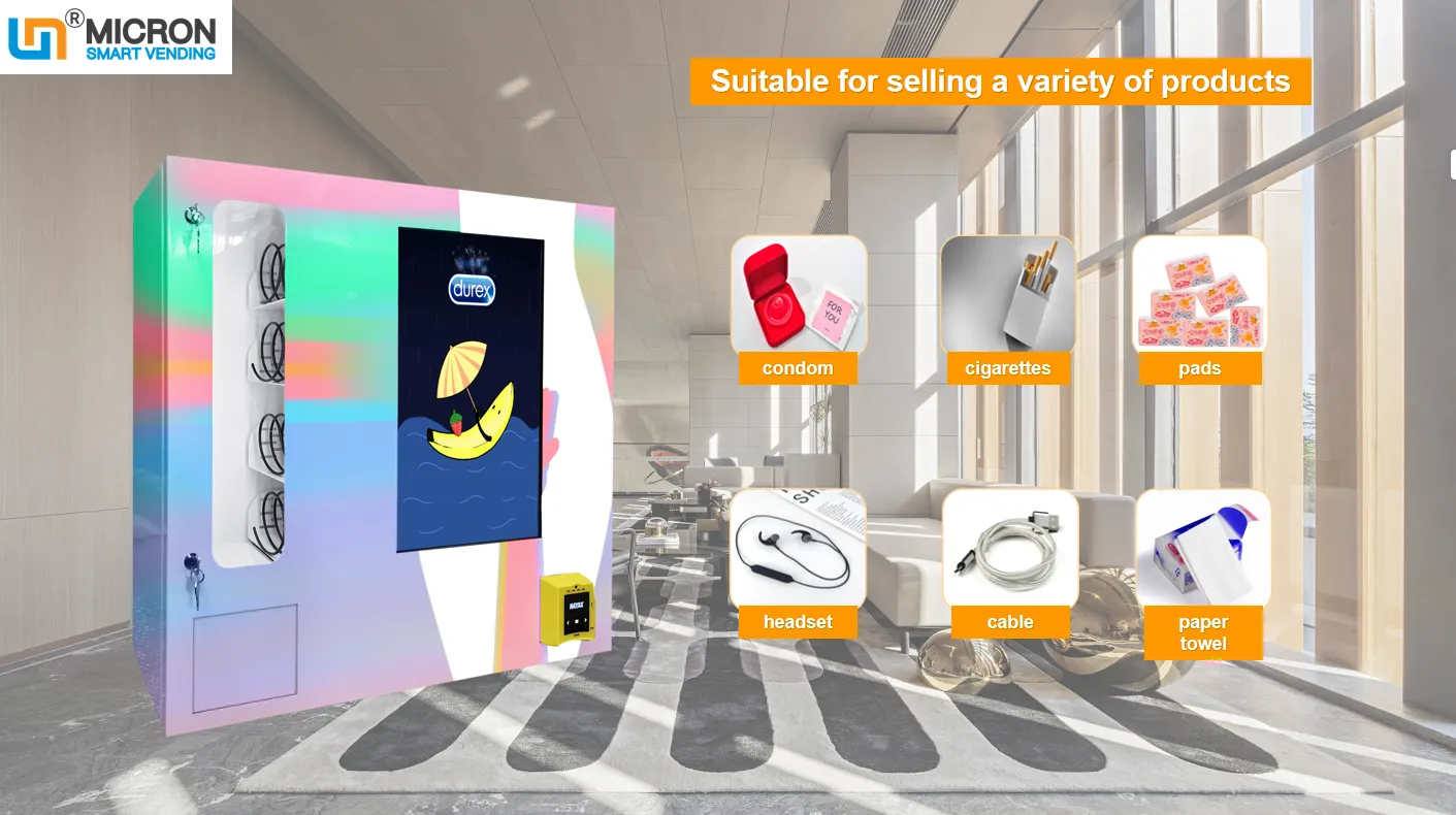 mini durex condom vending machine credit card reader