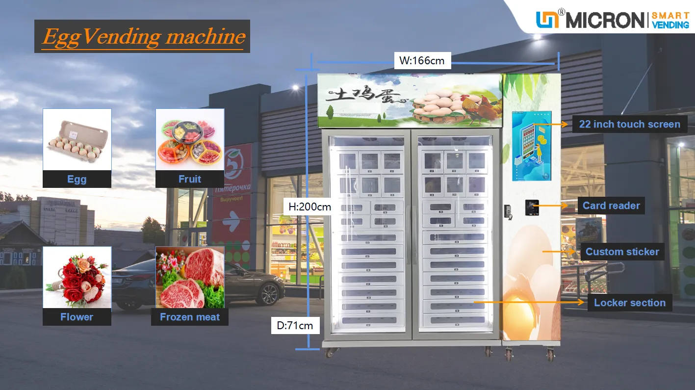 health food egg box frozen vending machine cooling locker