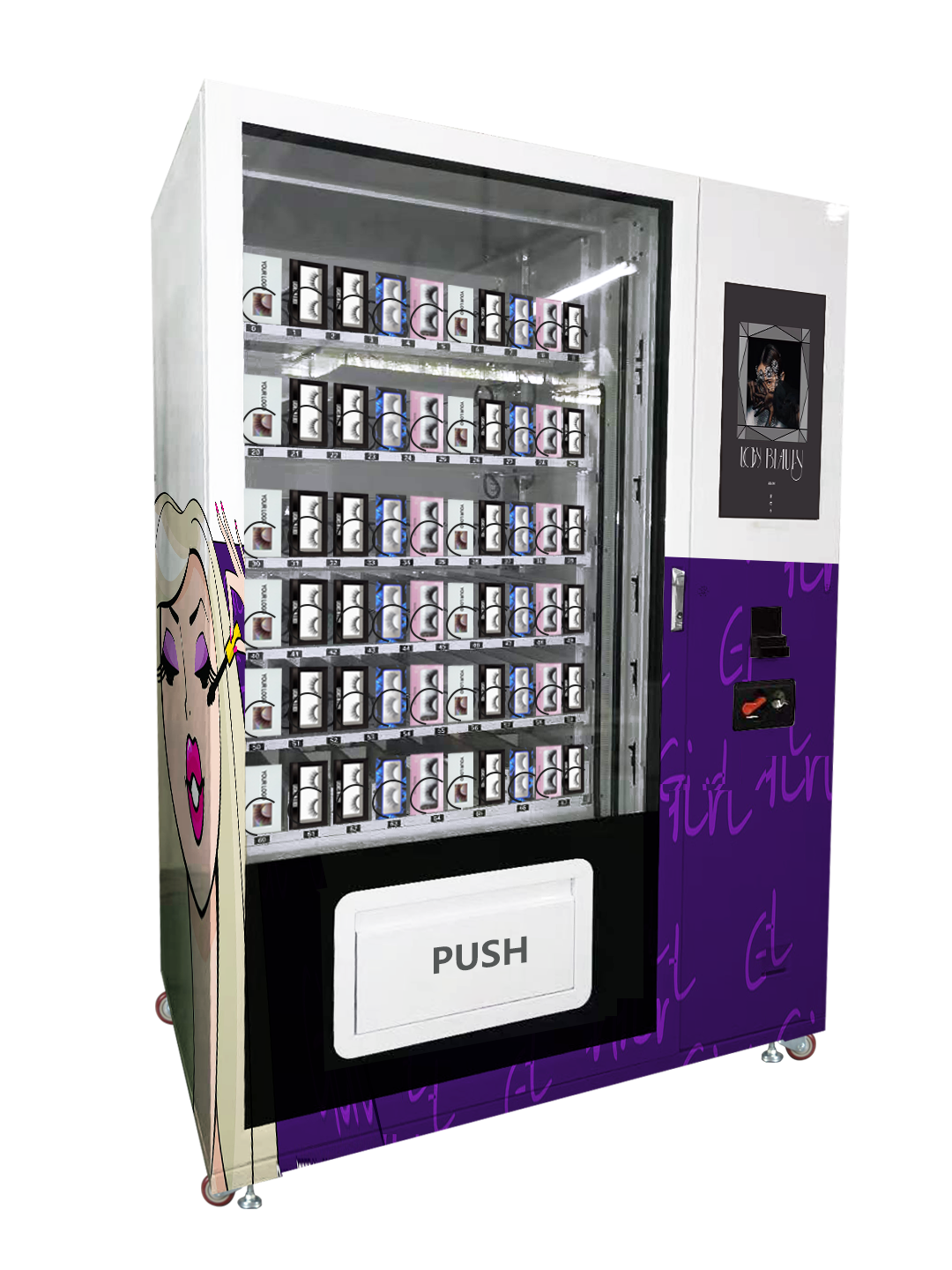 beauty eyelashes vending machine for false lashes