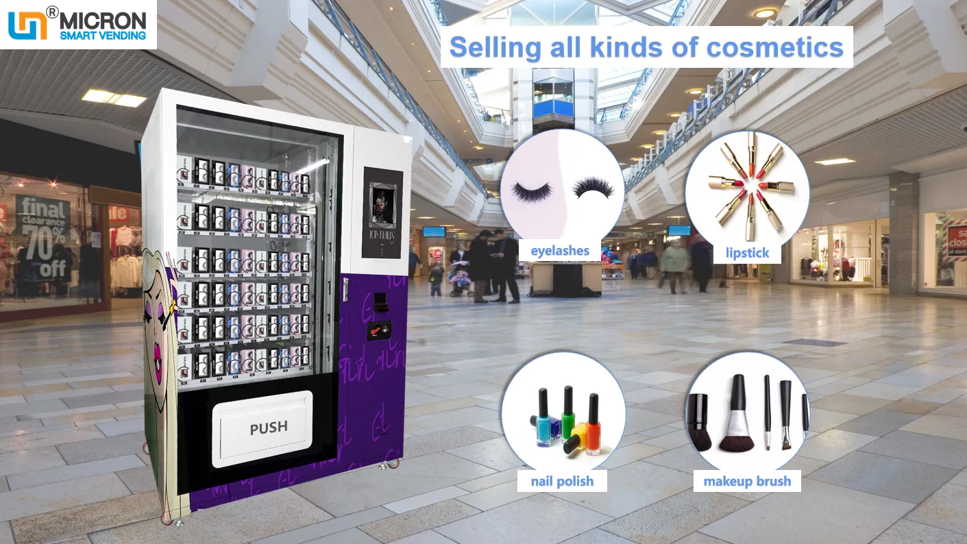 eyelash vending machine with touch screen LED lighting