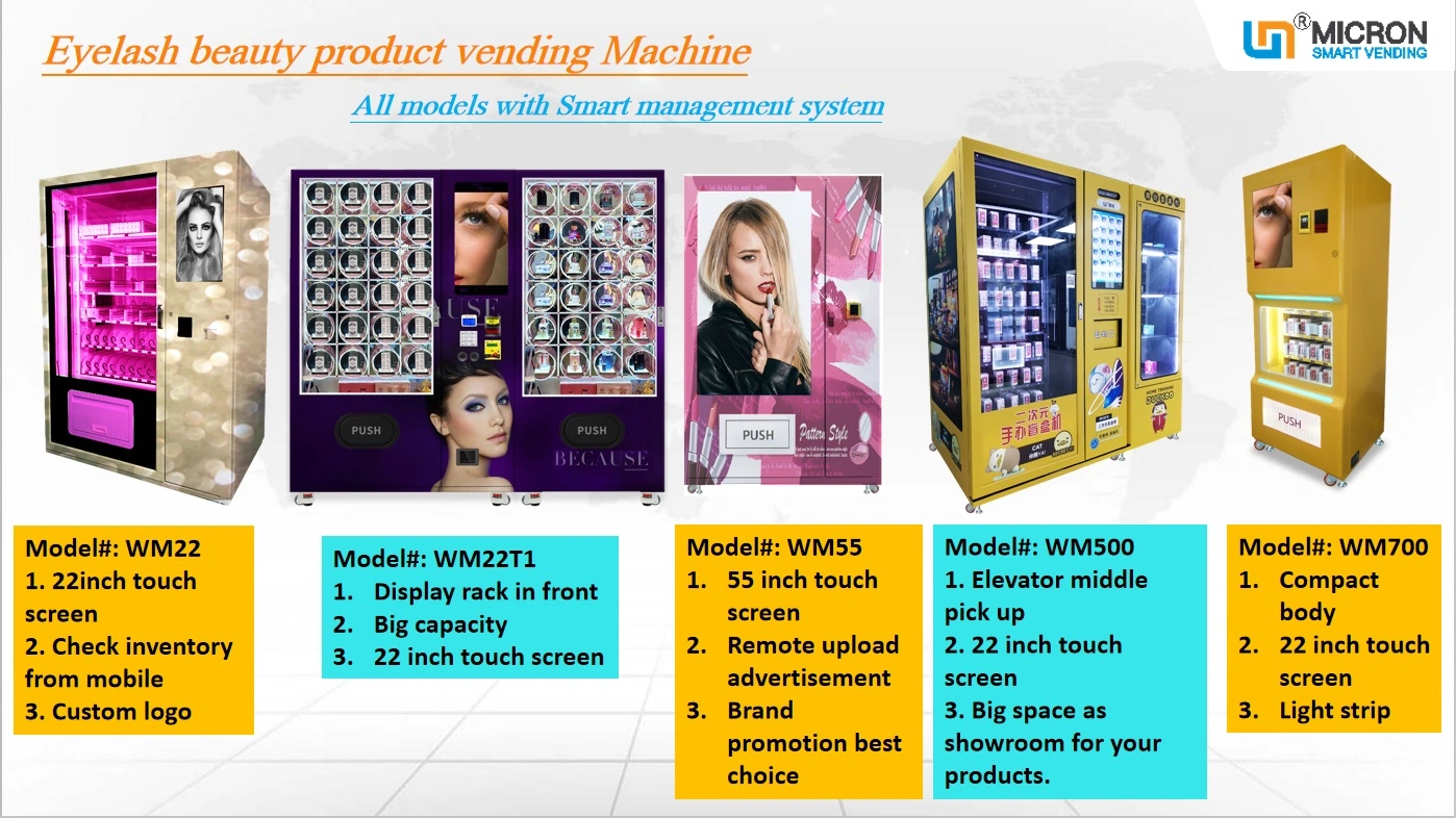 Micron smart custom eyelash vending machine beauty lash