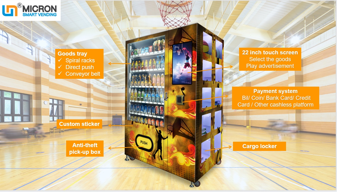 touch screen smart locker vending machine for sale snack