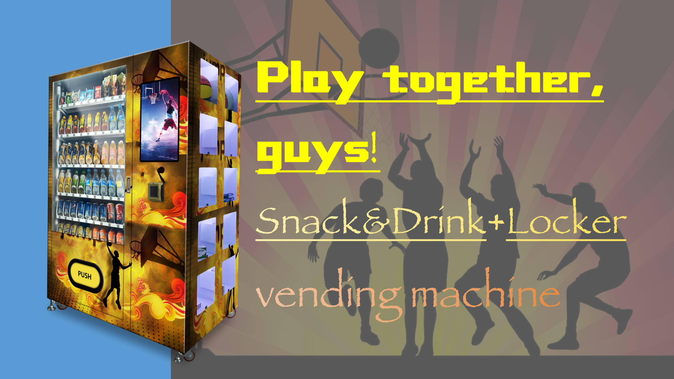 touch screen smart locker vending machine for sale snack