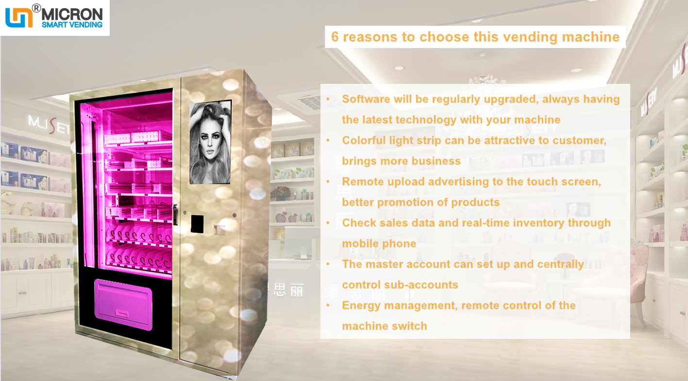 touch screen vending beauty vending machine eyeshadow
