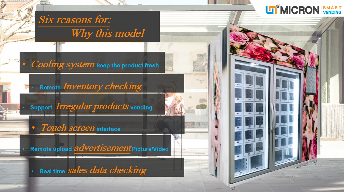 refrigeration intelligent flower vending machine locker